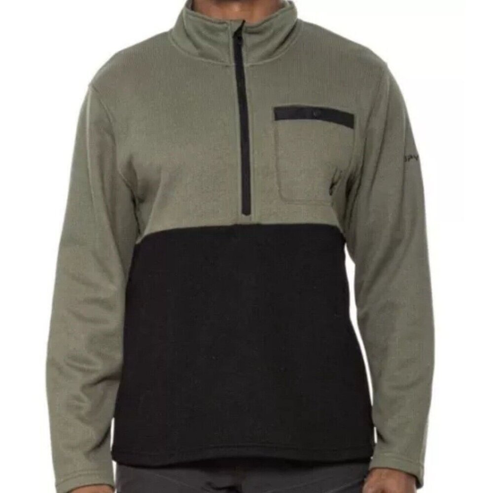 Spyder 1/2 Zip Sweatshirt Fleece Jacket Men’s Small Tea Leaf Green Black NWT - Picture 3 of 10